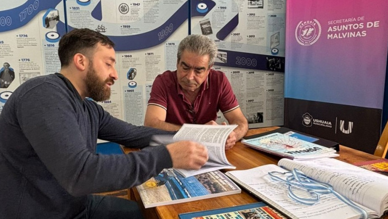 La Secretaría de Malvinas de Ushuaia recibió al periodista fueguino Luciano Moreno Calderón