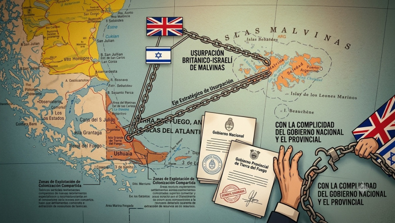 Invasión británico-israelí en Malvinas y Tierra del Fuego, con aval del gobierno nacional y la provincia