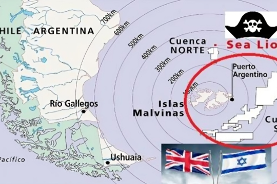 El colonialismo británico junto al sionismo israelí busca explotar el petróleo argentino de Malvinas en 2028