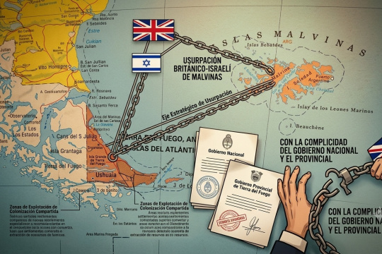 Invasión británico-israelí en Malvinas y Tierra del Fuego, con aval del gobierno nacional y la provincia