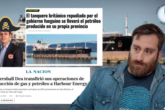 "El petrolero de bandera británica en Ushuaia no es un problema aislado, es el síntoma de la constante entrega del gobierno nacional y provincial