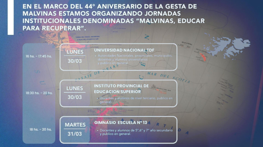 Malvinas: "Educar es la estrategia fundamental para la recuperación"